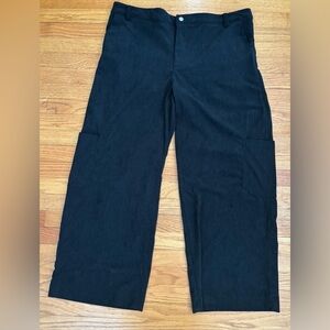 Wild Fable Corduroy Pants Women’s XXL Black Wide Leg Pockets Zip/Button Closure